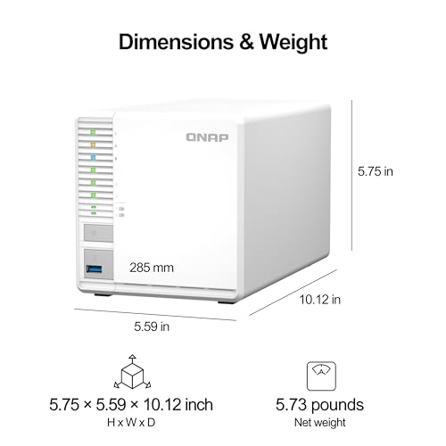 QNAP TS-464-8G-US 4 Bay High-Performance Desktop NAS with Intel Celeron Quad-core Processor, M.2 PCIe Slots and Dual 2.5GbE (2.5G/1G/100M) Network Connectivity (Diskless)