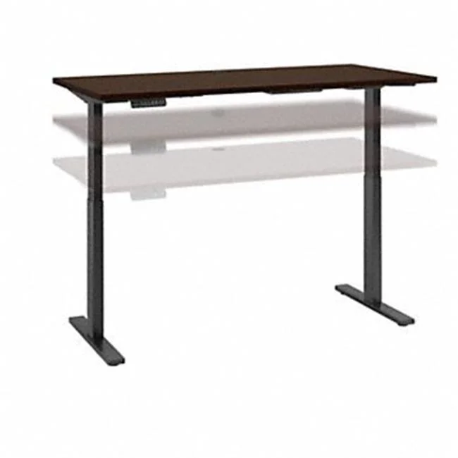 60 x 30 in. Move 60 Series Height Adjustable Standing Desk - Mocha Cherry