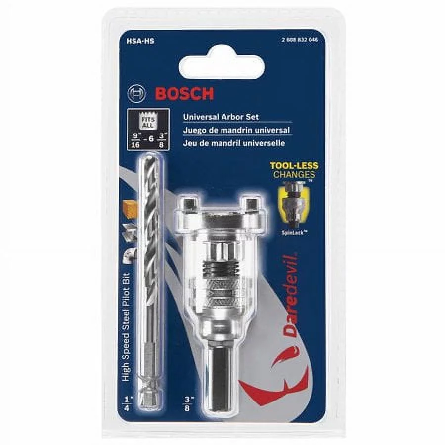 Bosch-HSA-HS Universal Quick Change Arbor with High-Speed Steel Pilot Bit