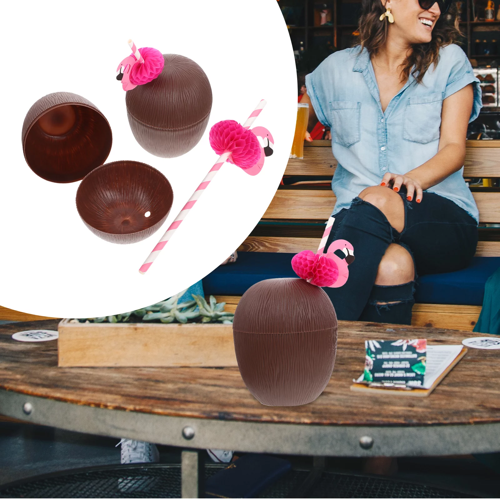 Cups Cup Party Hawaiian Hawaii Cocktail Luau Drink Beach Tropical Coffee Drinking Tiki Summer Dessert Bowl Cream Ice