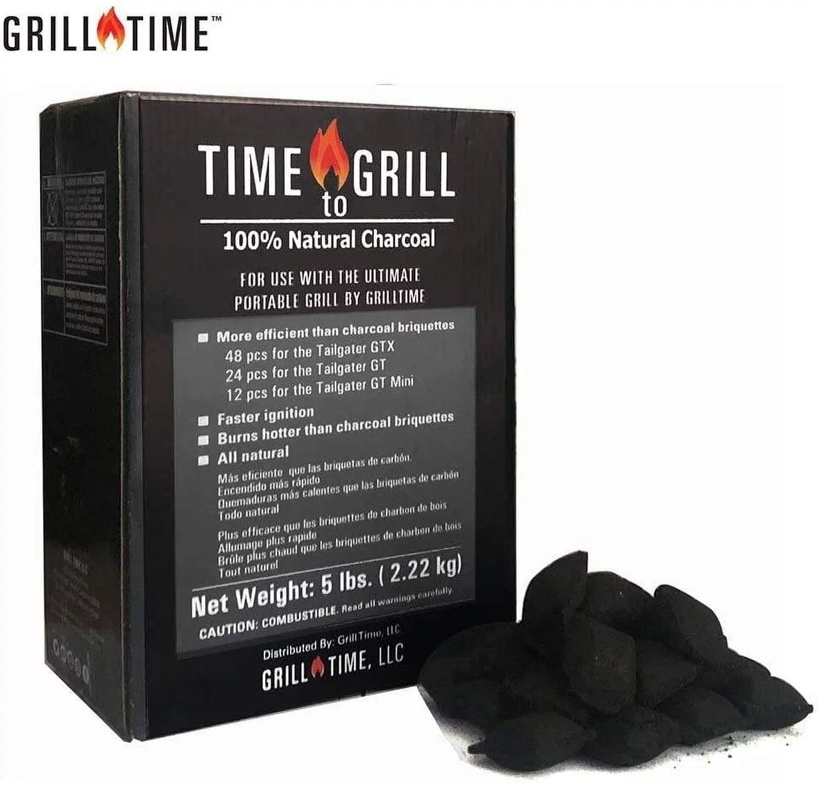 Grill Time 5lbs Time to Grill Natural Wood Charcoal