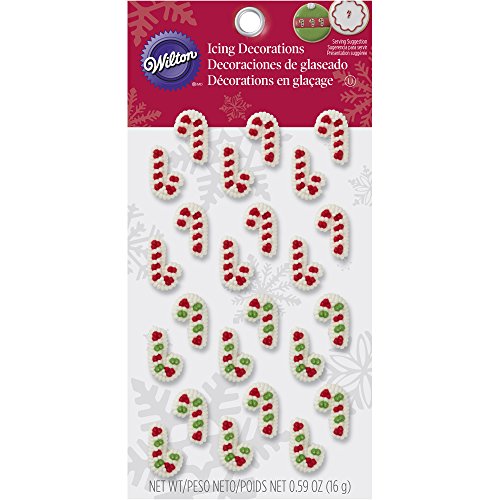 Wilton Mini Candy Cane Edible Cupcake Toppers
