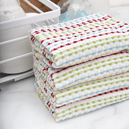 Ritz Pebble Bar Mop, Holiday Red-Green, 4 Towel Set