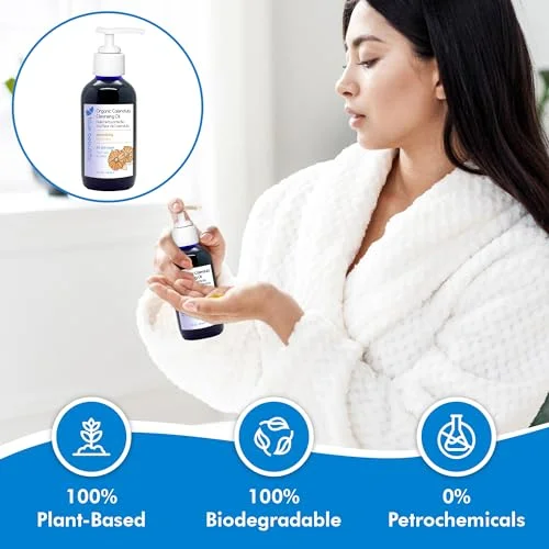 Blue Beautifly Organic Calendula Cleansing Oil. Protects the Skin. 4 fl oz.