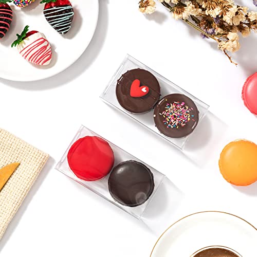 RomanticBaking 100 Pack 3x3x3 Inch Clear Hot Chocolate Bomb Boxes Small Gift Boxes for Cupcake,Candies, Birthday Wedding Party Favor Box
