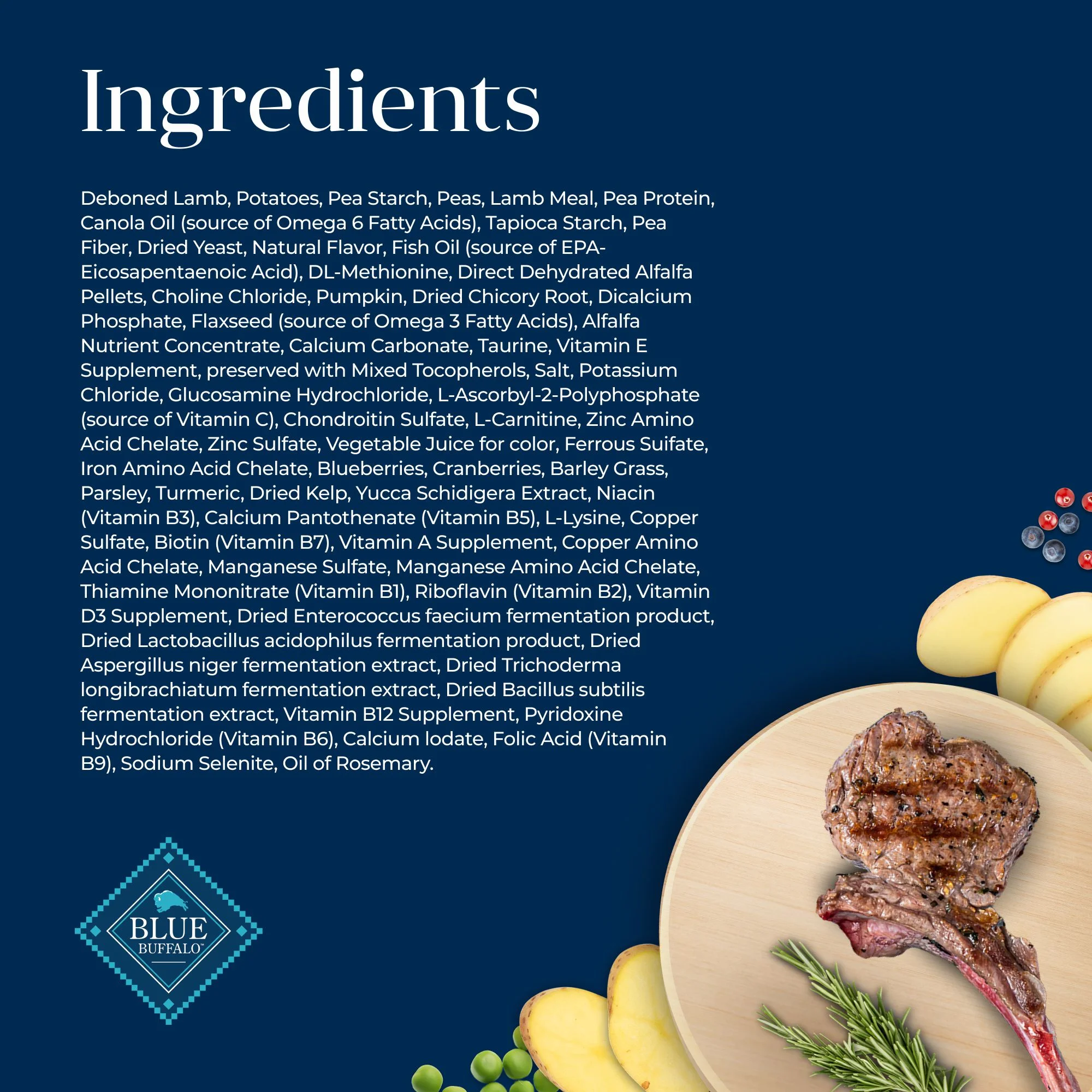 Blue Buffalo Basics Large Breed Grain-Free Dry Dog Food, Lamb & Potato Recipe, 22-lb. Bag