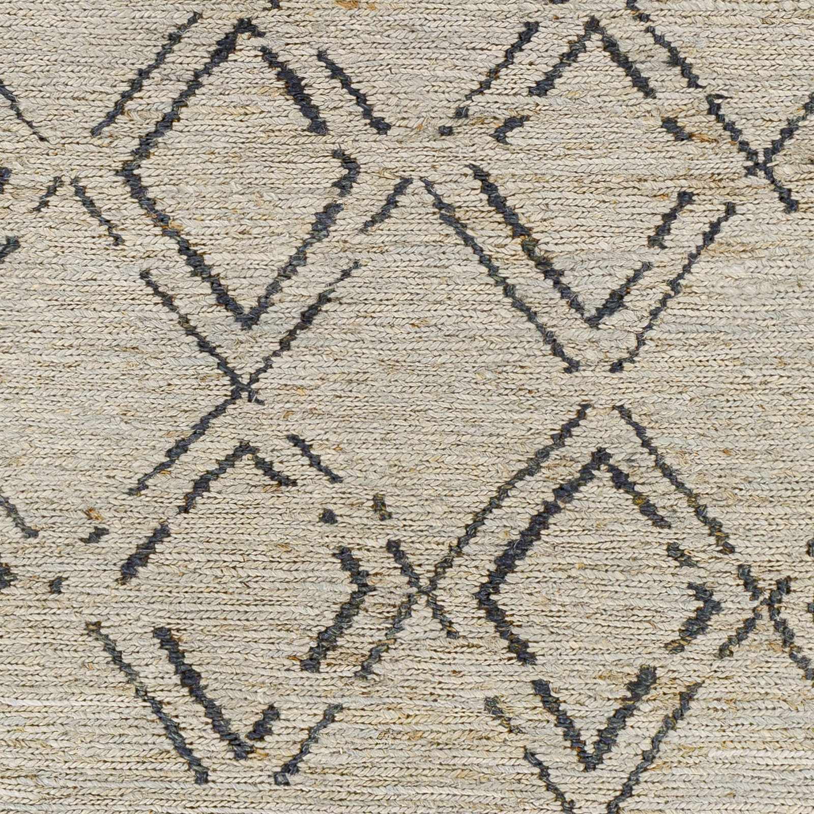 Hauteloom Monkstown Jute Living Room, Bedroom Area Rug - Black, Gray - 2' x 3'