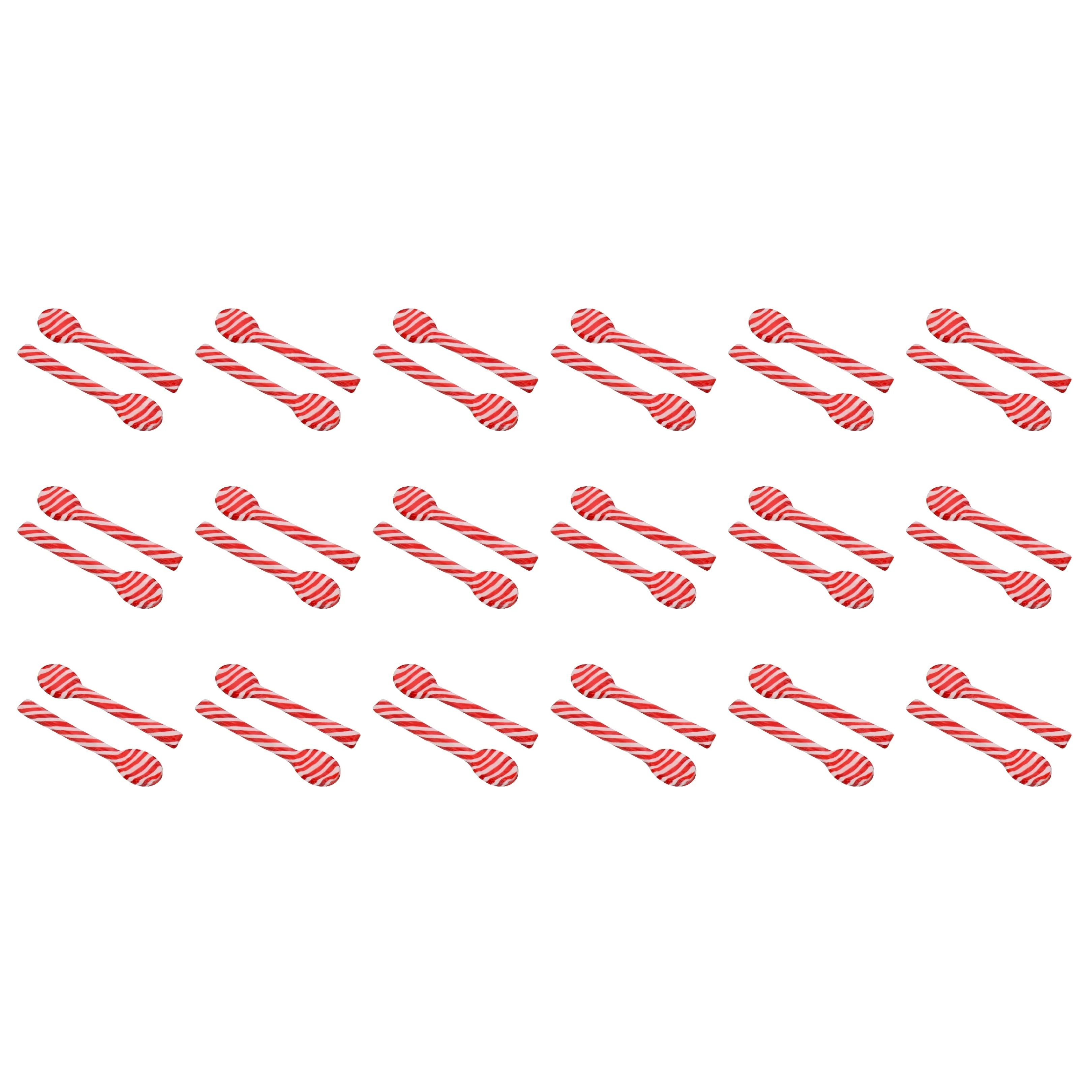 IOS Edible Peppermint Sugar Candy Cane Spoon(Bundle With Pamaskong Pambata) Hot Cocoa & coffee. Children Christmas Holidays Bulk Favors, Stocking Stuffers 36ct (6boxes/set)