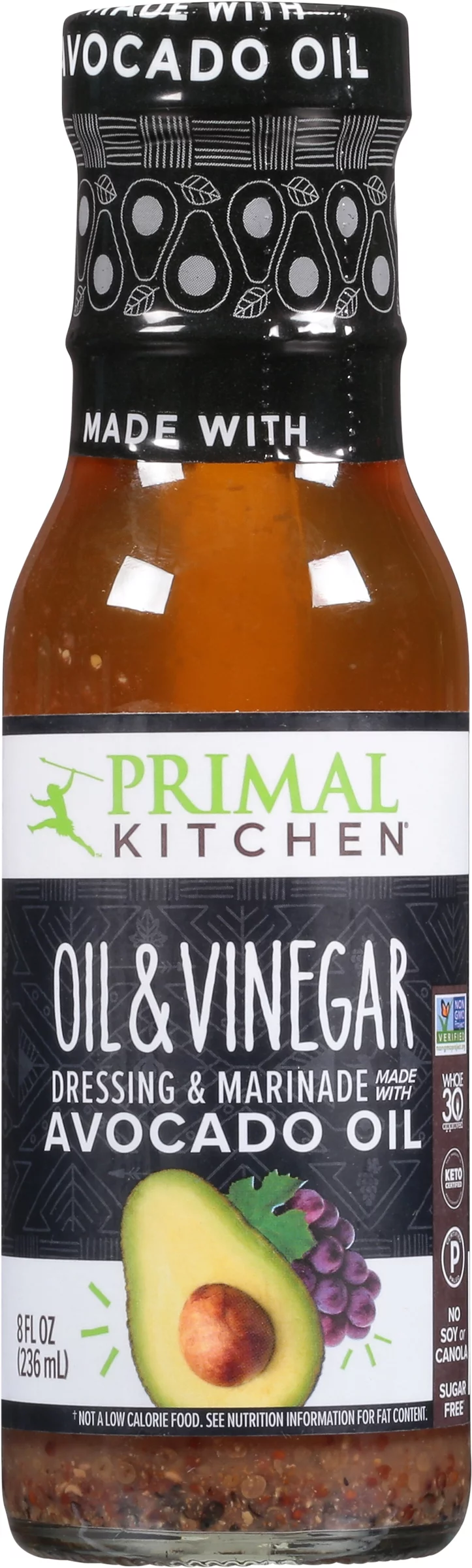 Primal Kitchen Oil & Vinegar Vinagrette Dressing, made with Avocado Oil,8 oz Pack Of 6