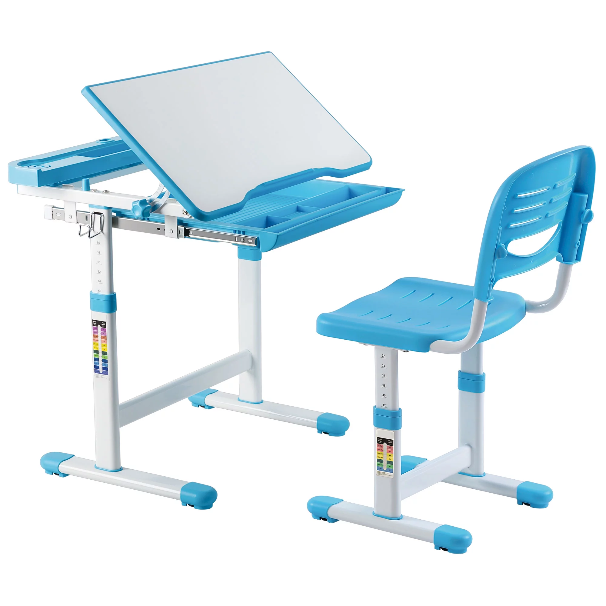 Mount-It! Kids Desk and Chair Set, Blue