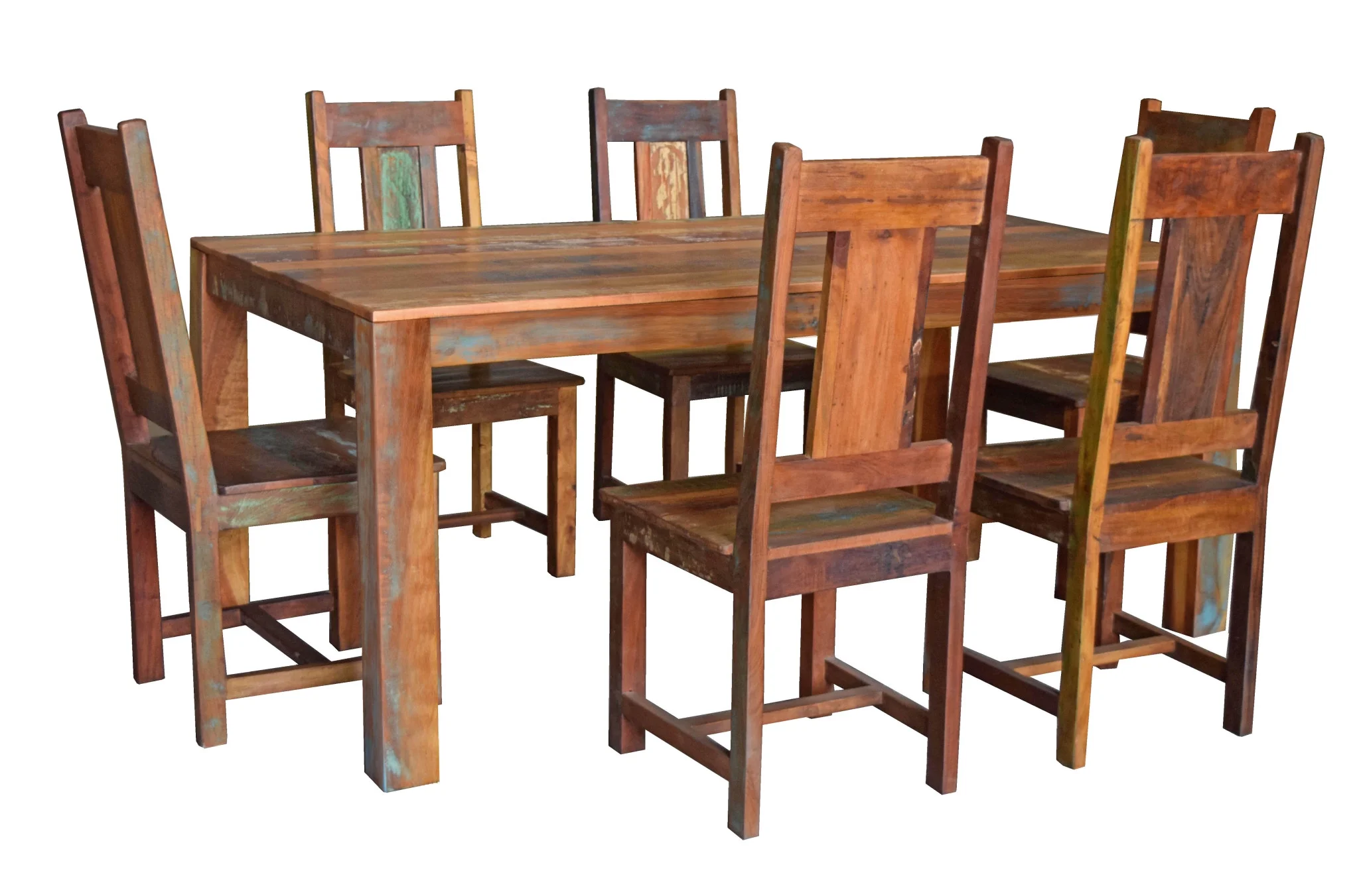 HomeRoots 488595 30 x 72 x 36 in. Brown & Patina Distressed Solid Wood Rectangular Dining Table