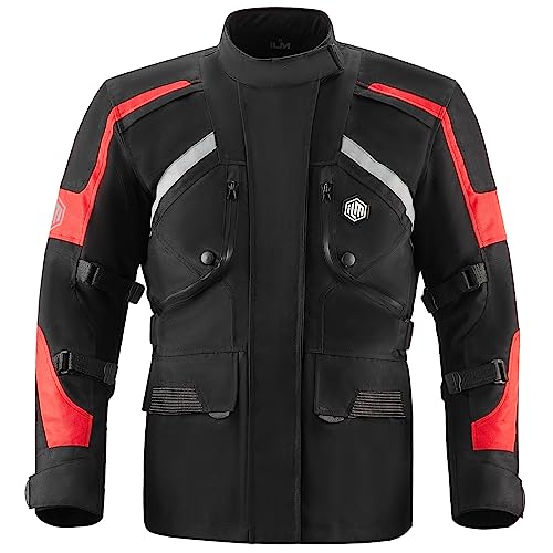ILM Motorcycle Jacket Adventure Mens Riding Armored Airflow Dirt Bike Touring Waterproof Clothing All Season Model RL01