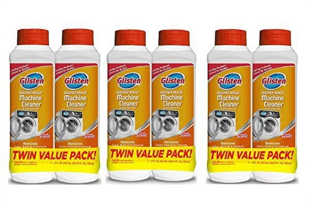 Glisten WM03N-SS Washer Magic Washing Machine Cleaner and Deodorizer, 6 Pack
