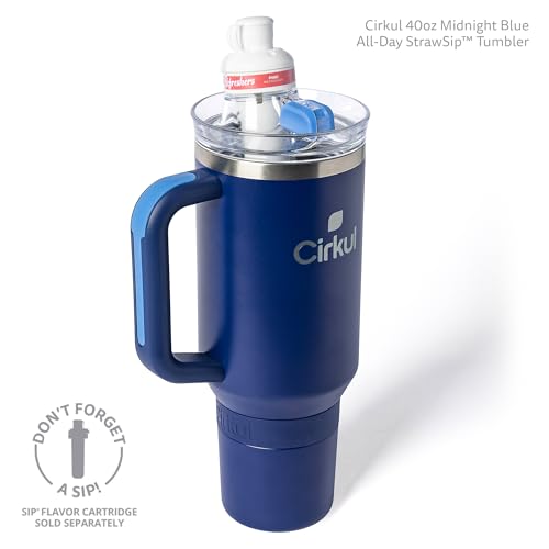 Cirkul 40oz. Carbon Stainless Steel Tumbler with Handle, All-Day StrawSip™, Double-Wall Insulated