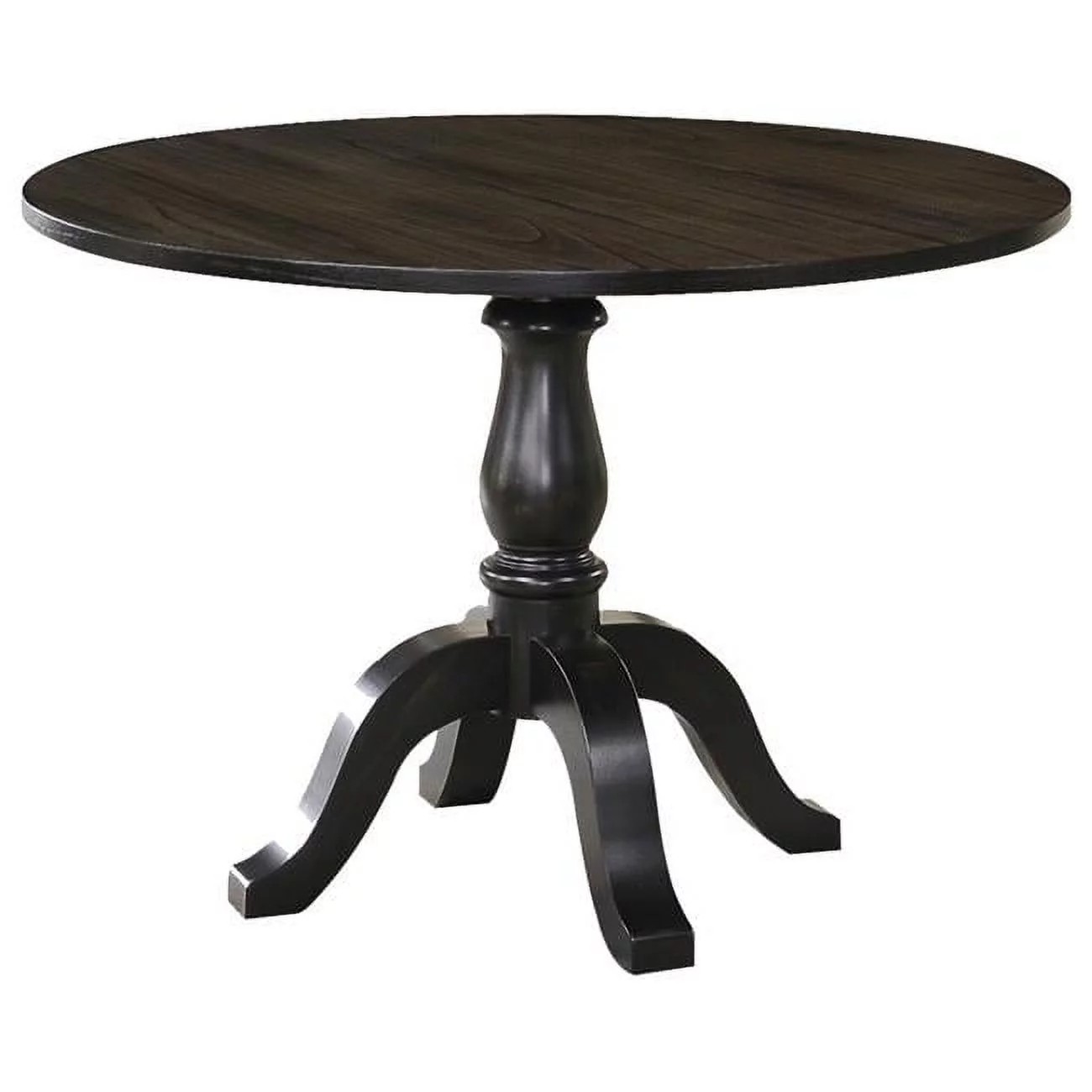 Best Master Furniture Alice Black Table Alice Transitional Round Dining Table, Black