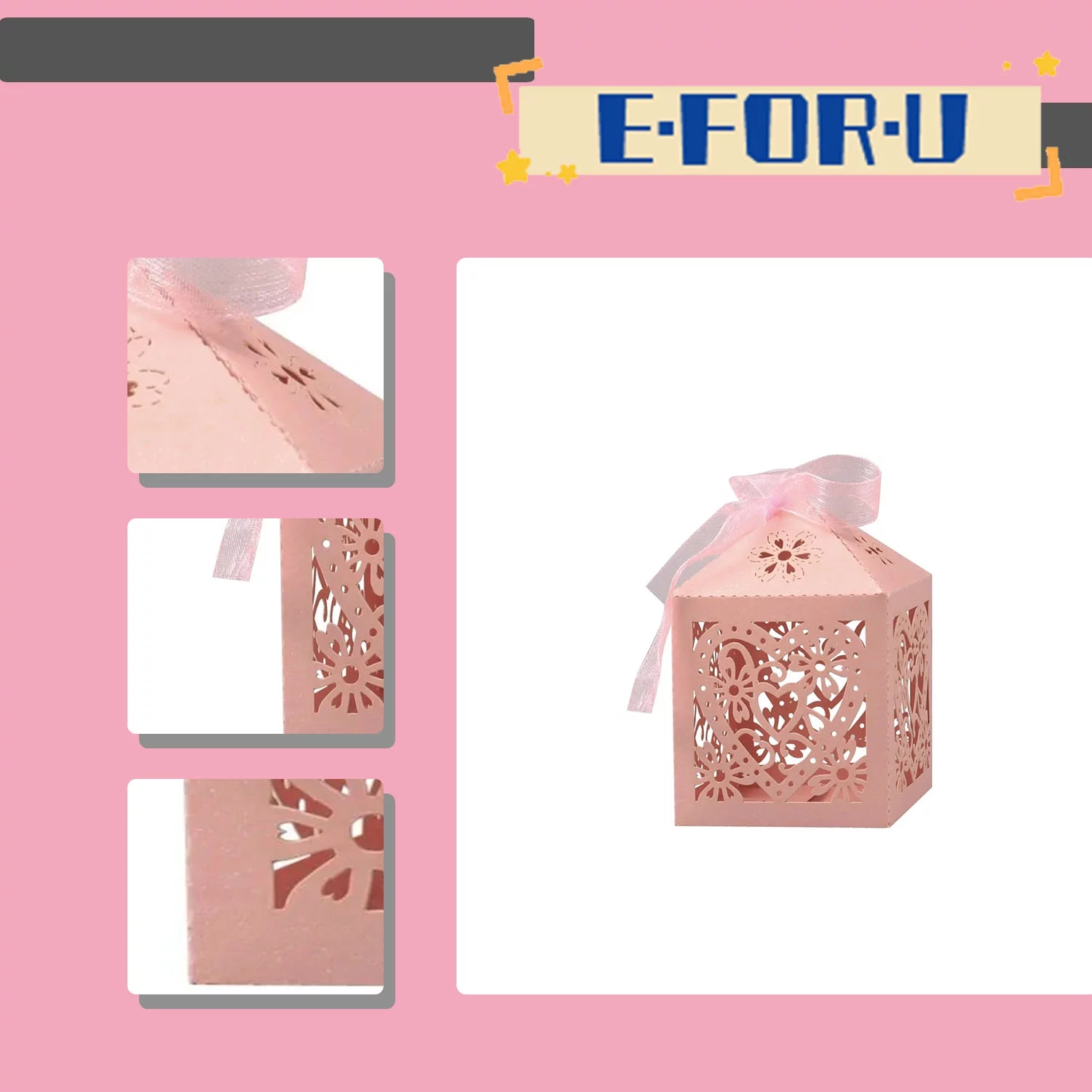 Love Heart Laser Cut Wedding Candy Gift Box Chocolate Box