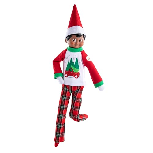 The Elf on the Shelf Scout Elf Box Set (Blue Eyed Boy), Storybook and Tree Farm PJs Pajamas Accessory [Multi-Item Bundle]