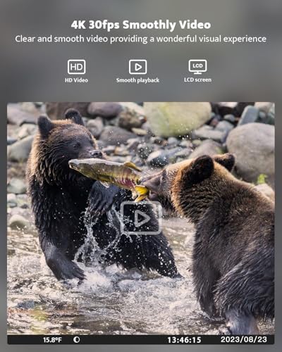 usogood Trail Camera,4K 36MP Game Camera with 8 Batteries&32GB Card,Trail Cameras with Night Vision Motion Activated Waterproof IP66, 120° Detection Angle,2.0”Screen Trail Cam for Wildlife Monitoring