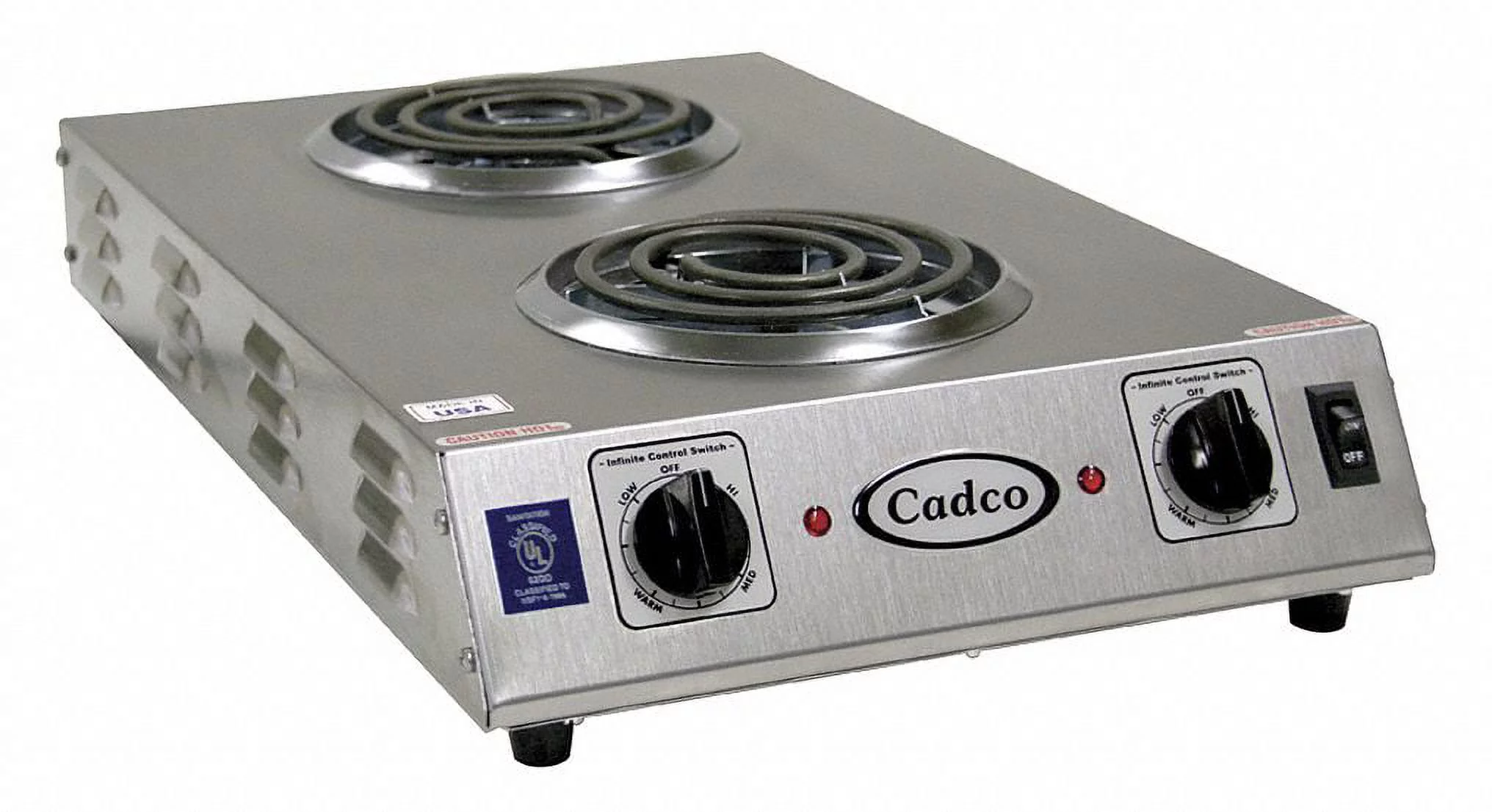 Cadco Hot Plate,Double,Tubular,120V CDR-1TFB