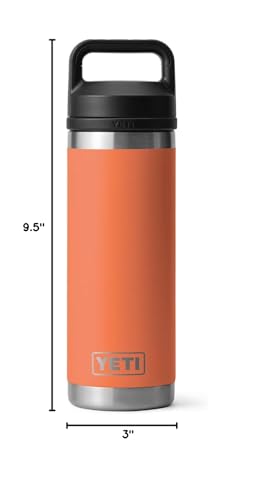 YETI Rambler 18 oz Bottle, Vacuum Insulated, Stainless Steel with Chug Cap, Sandstone Pink