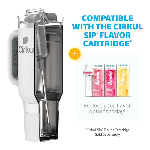 Cirkul 40oz. Carbon Stainless Steel Tumbler with Handle, All-Day StrawSip™, Double-Wall Insulated