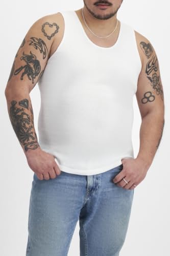 Bonds Soft Chesty Tank Undershirt in 100% Cotton Rib for Men, 2-Pack