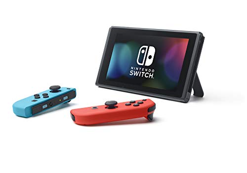 Nintendo Switch Gaming Console with Neon Blue/Neon Red Joy-Con and Signature Series Multi-Player Bundle