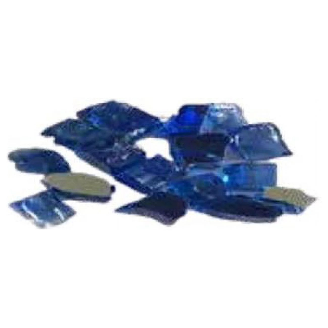 Dagan RG-DIABLUE 0.5 in. Reflective Fire Glass, Diamond Blue