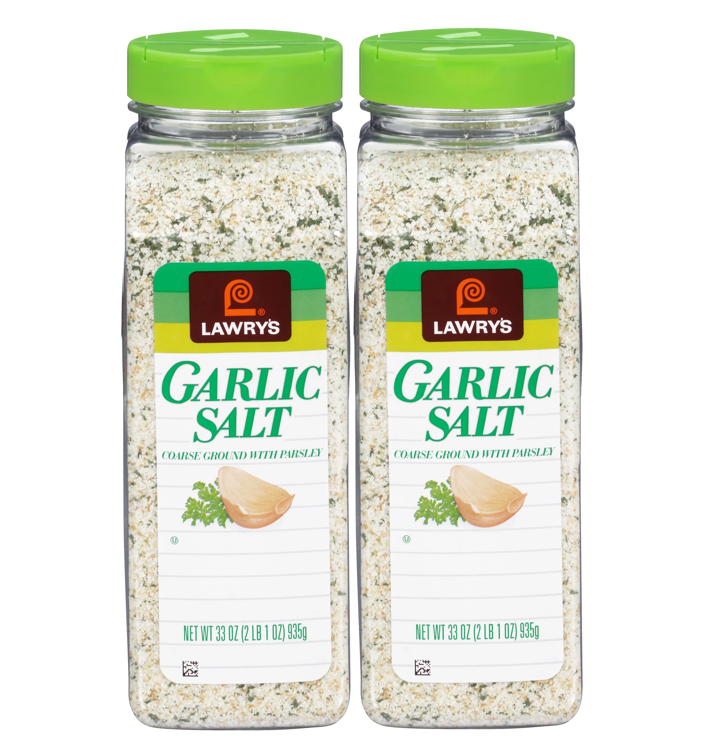 2 Pack-Lawry's Coarse Ground Garlic Salt with Parsley, 33 oz (New)