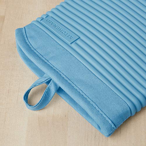 KITCHENAID Ribbed Soft Silicone Oven Mitt 2-Pack Set, 7.5