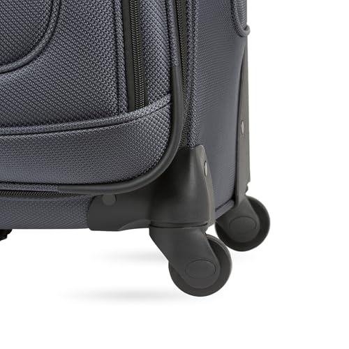 SwissGear Sion Softside Expandable Luggage, Black, Checked-Large 29-Inch