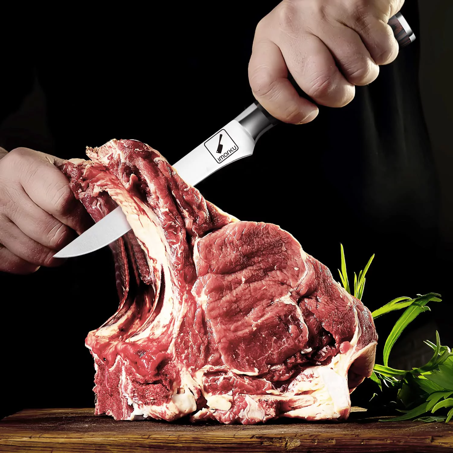 imarku | 6-Inch Boning Knife German High Carbon Stainless Steel Professional Grade Boning Fillet Knife Pakkawood Handle