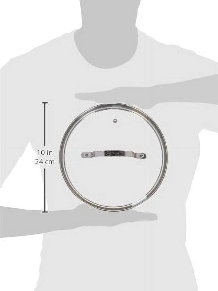 Gotham Steel 2009 Clear Tempered Glass Vented Square Frying pan Lid, 12.5",