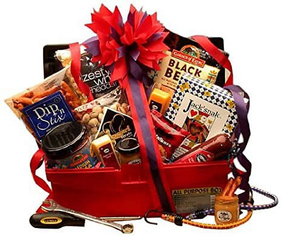 Gourmet Mens Gift -Mr. Fix It's Gourmet Snack Chest -Great Gift Idea for Dad