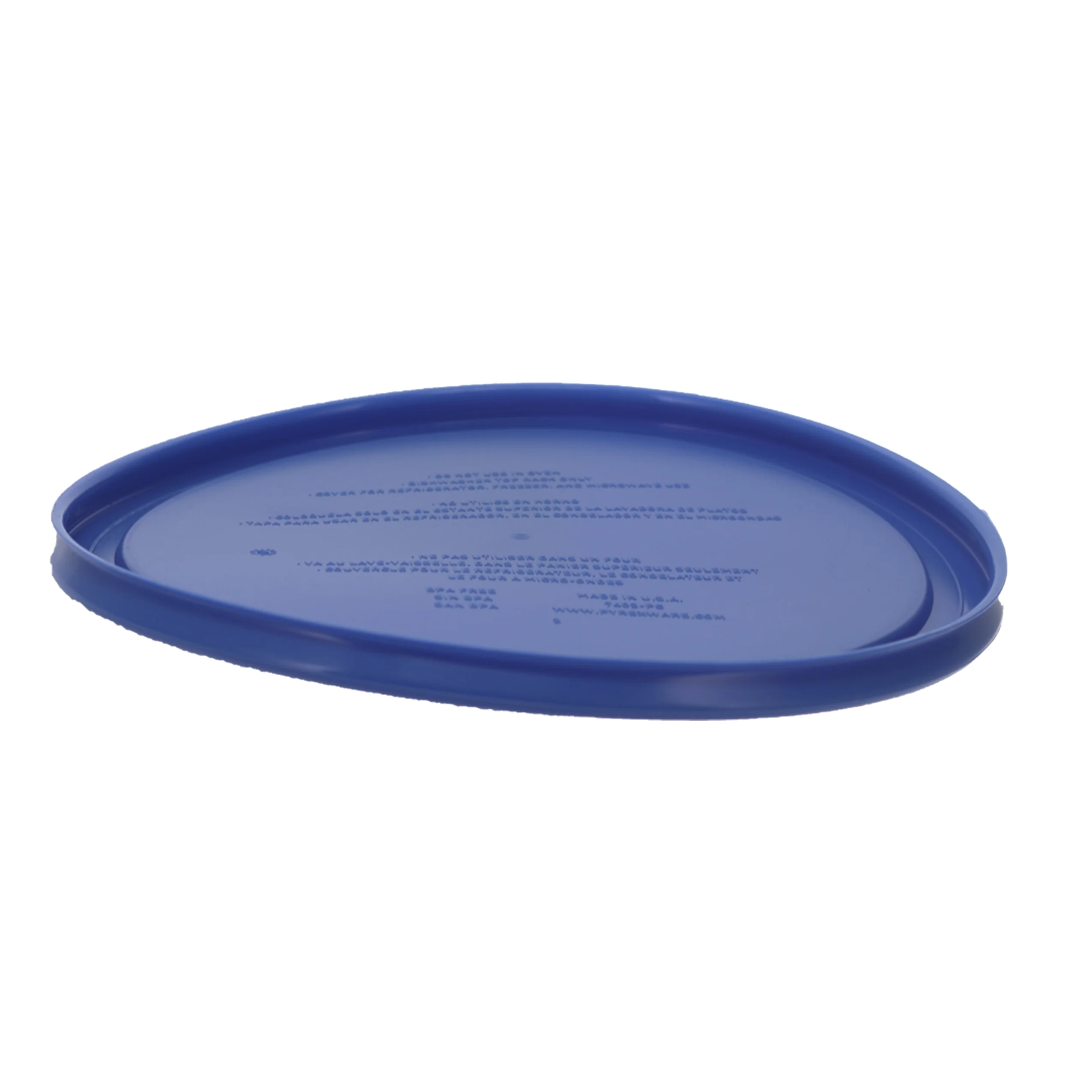 Pyrex (4) 7203 7-Cup Glass Bowl and (4) 7402-PC 7-Cup Amparo Blue Lids, Made in the USA (4-Pack)