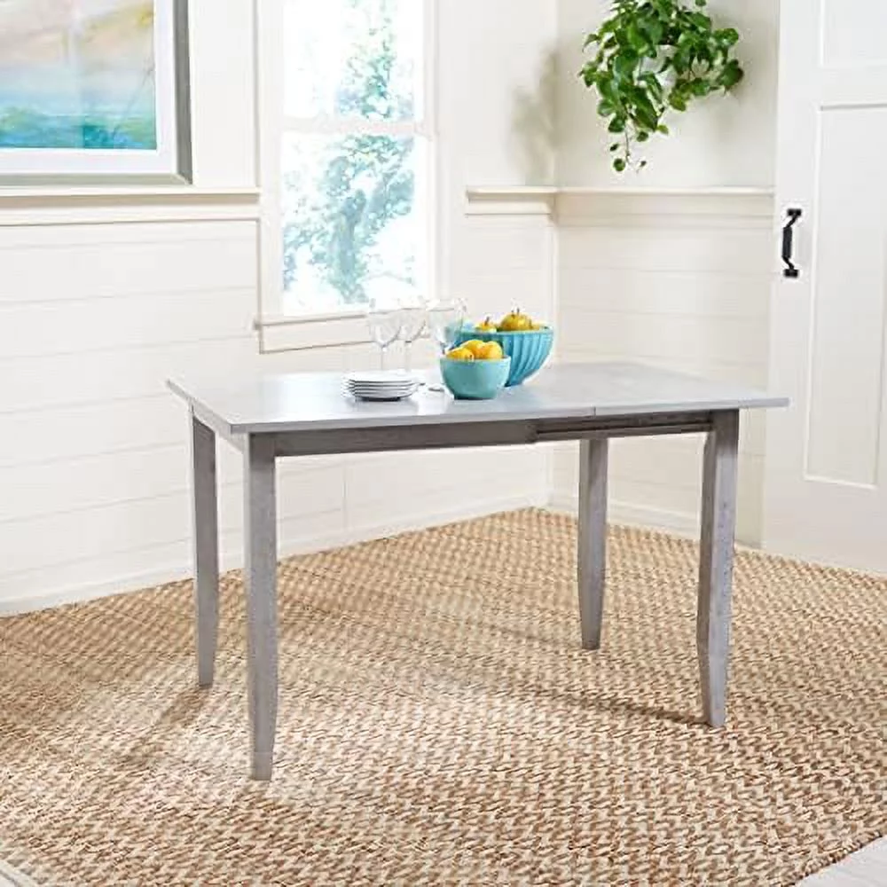 Home Collection Miliano Dark Grey Drop End Leaf Dining Room Table DTB1404B, 0