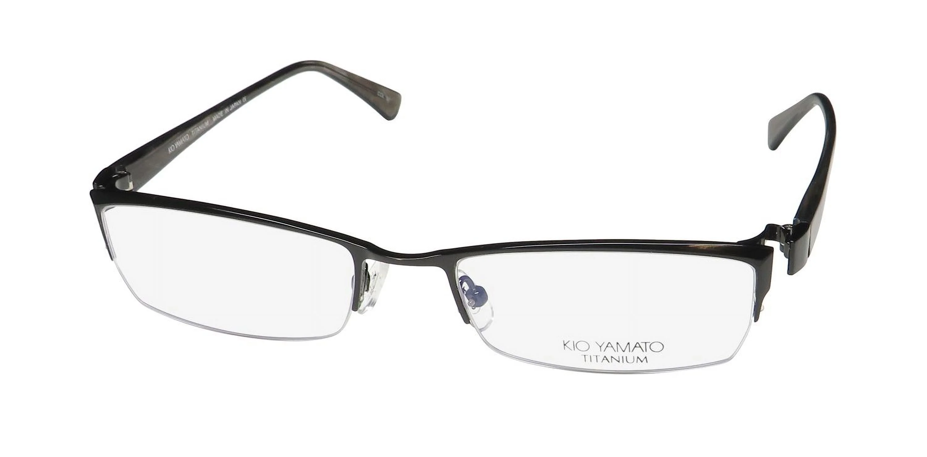 KIO YAMATO KT-255 TITANIUM HALF-RIM MADE IN JAPAN ELEGANT EYEGLASS FRAME/GLASSES
