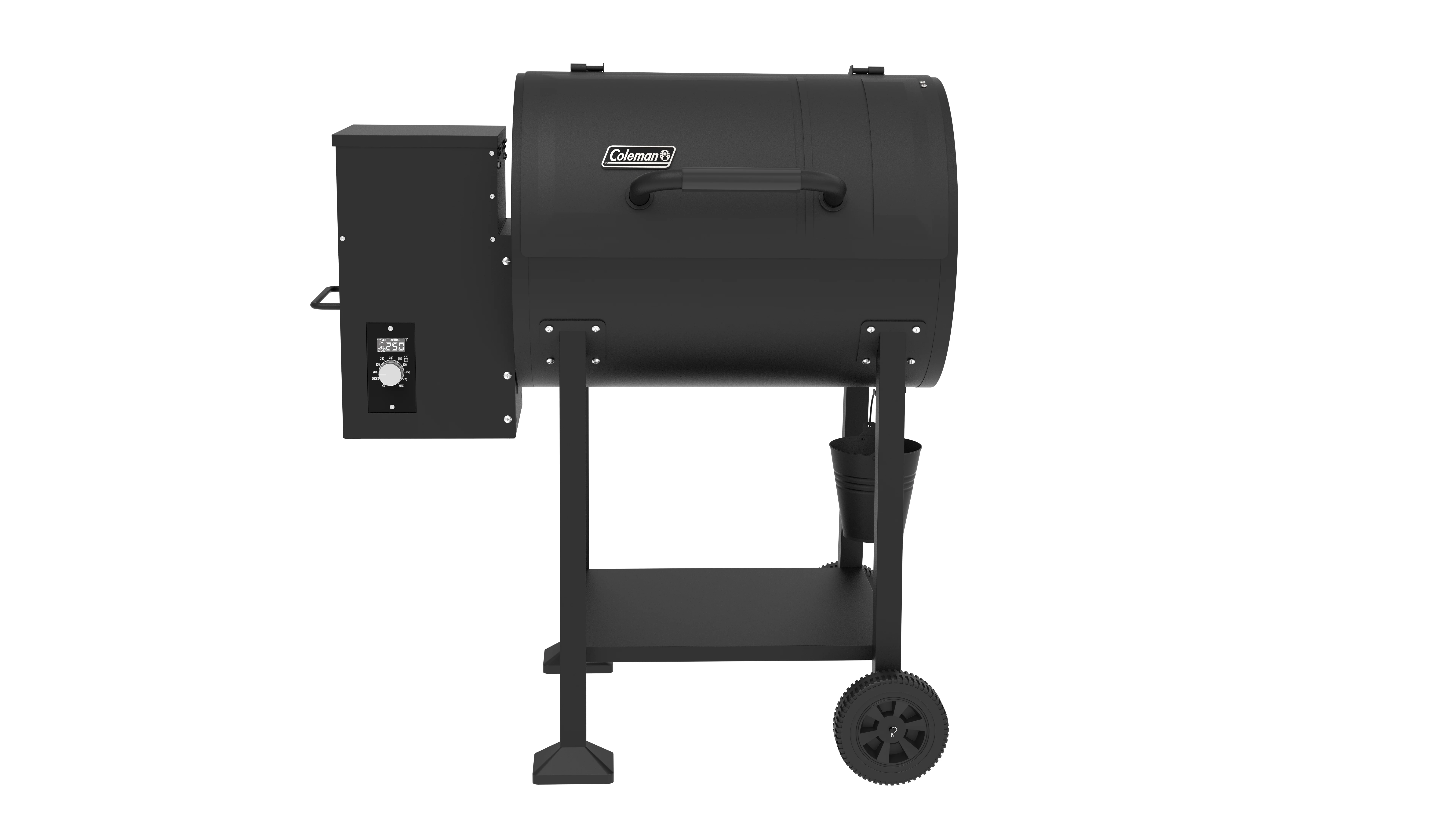 Coleman Cookout Wood Pellet Grill and Smoker with 690 Square Inches Total Cooking Area, Heavy Duty  Outdoor BBQ Grill, Black