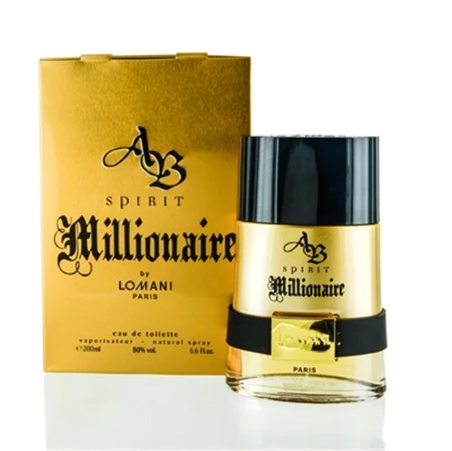 LOMANI AB SPIRIT MILLIONAIRE EDT SPRAY 6.6 OZ AB SPIRIT MILLIONAIRE/LOMANI EDT SPRAY 6.6 OZ (200 ML) (M) IN DESIGNER RESUABLE BOX