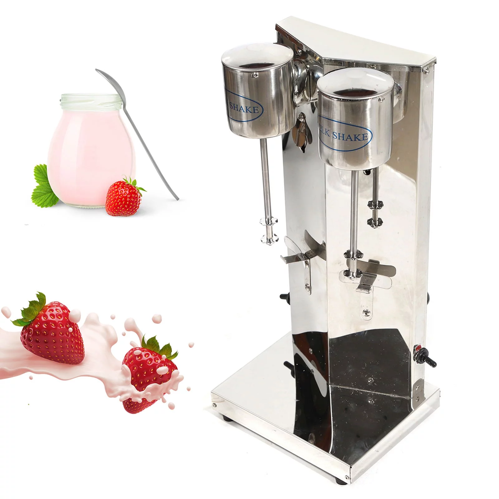 Wuzstar Electric Milkshake Maker Commercial Milk Shaker Machine Smoothie Mixer Stainless Steel 18000RMP