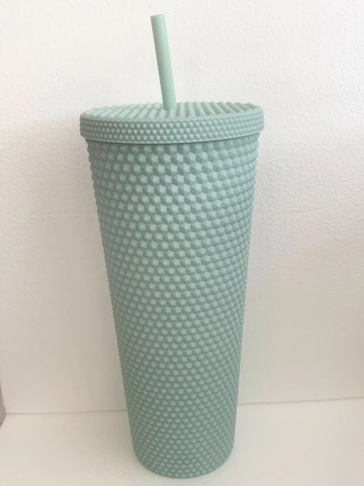 Starbucks 2021 Christmas Holiday Studded Matte Mint Green Tumbler Cold Cup, Venti 24 oz