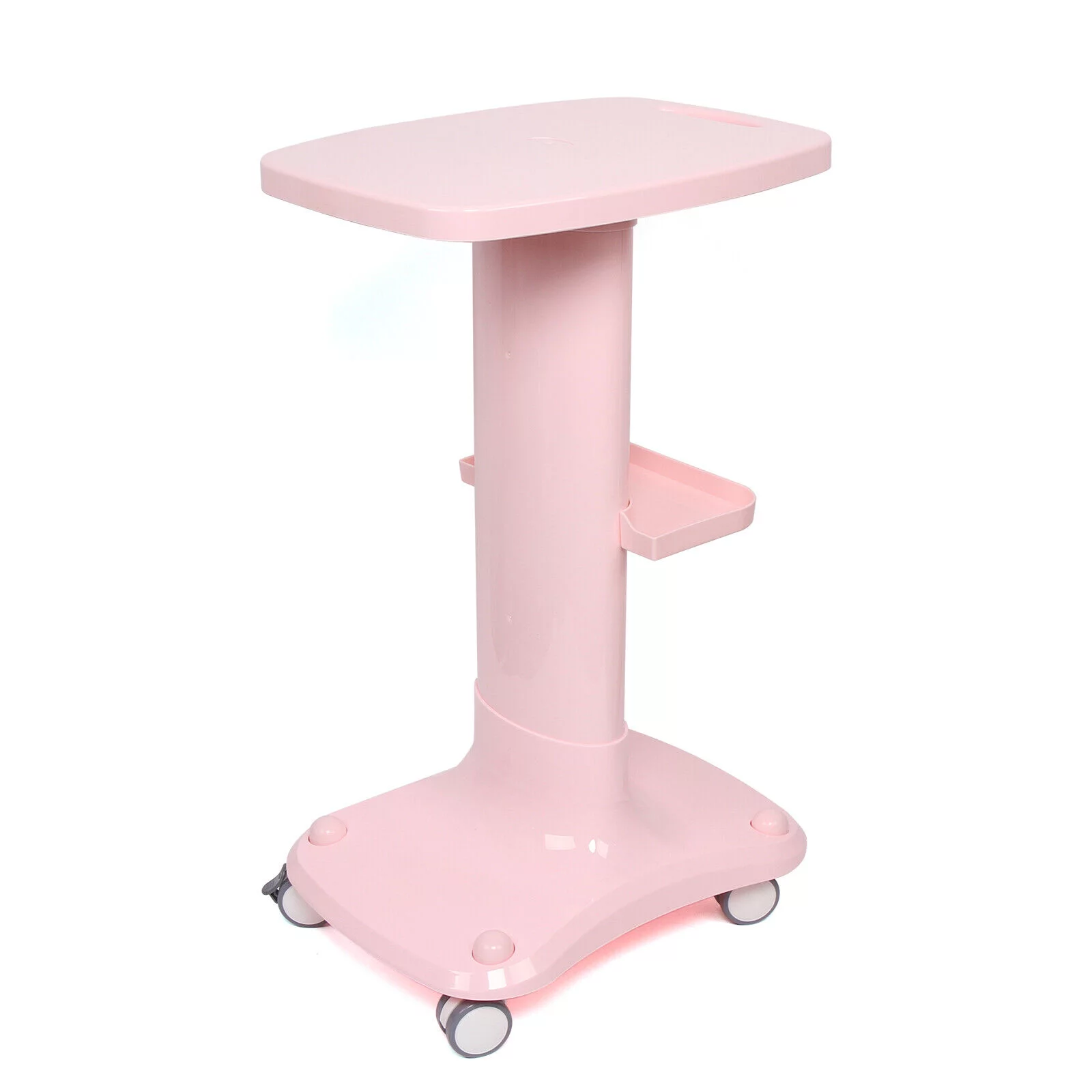 CNCEST Pink Beauty Salon Machine Stand Rolling Cart Beauty SPA Apparatus Trolley Holder ABS