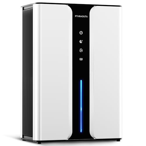 95oz Home Dehumidifier, (950 sq.ft) Quiet dehumidifier for Bedroom Bathroom with Drain Hose, with Air Reusable Filter Indoor deshumidificador for Basement RV Closet