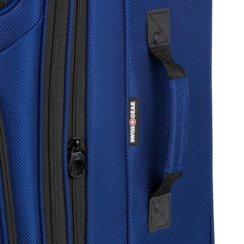SwissGear Sion Softside Expandable Luggage, Black, Checked-Large 29-Inch