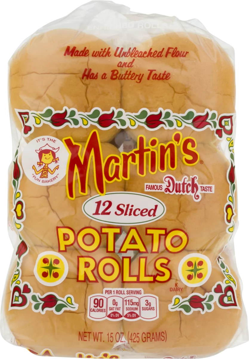 Martin's Sliced Potato Rolls- 12 pk 15 oz (2 bags)