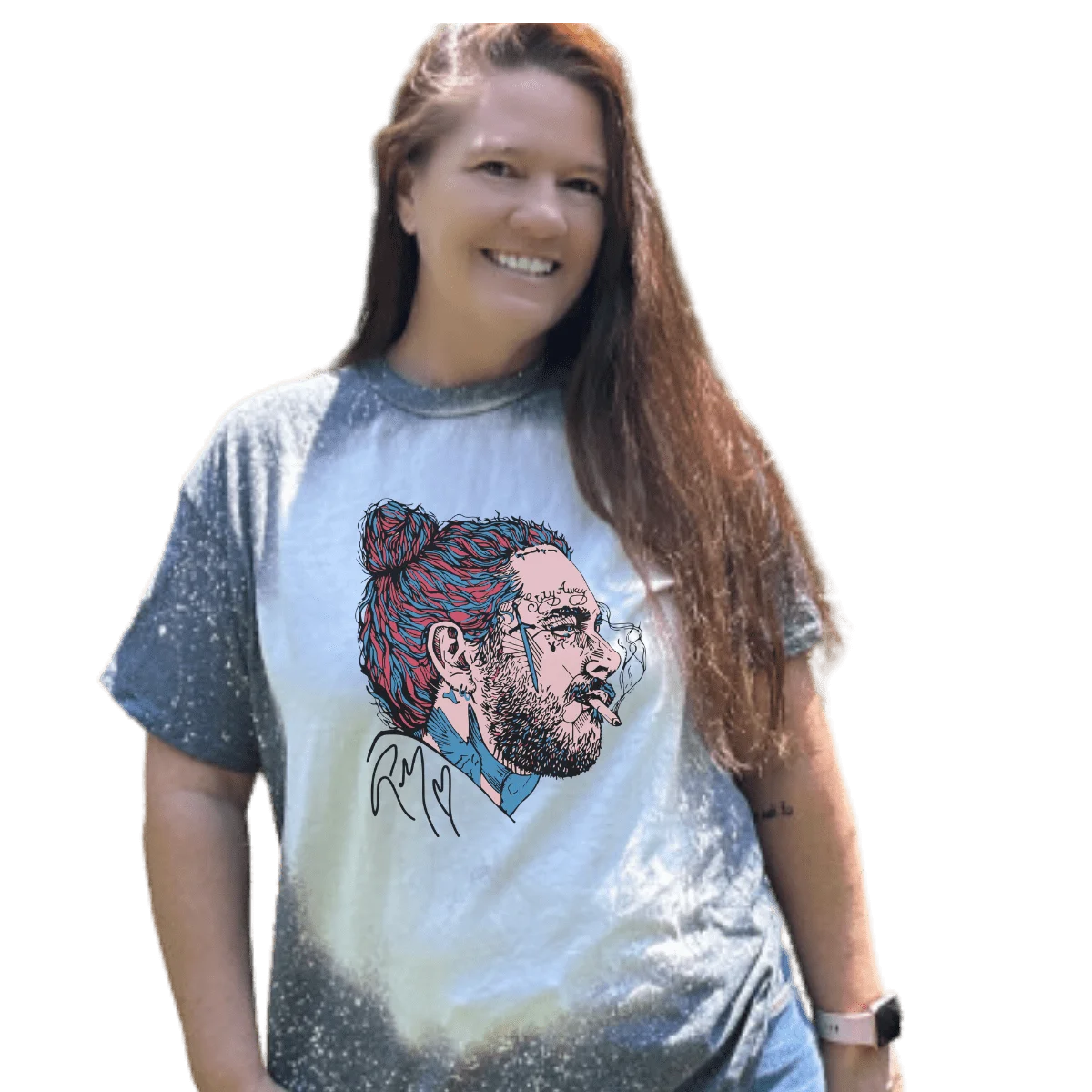 Post Malone Distressed Vintage Adult Bleached T-Shirt