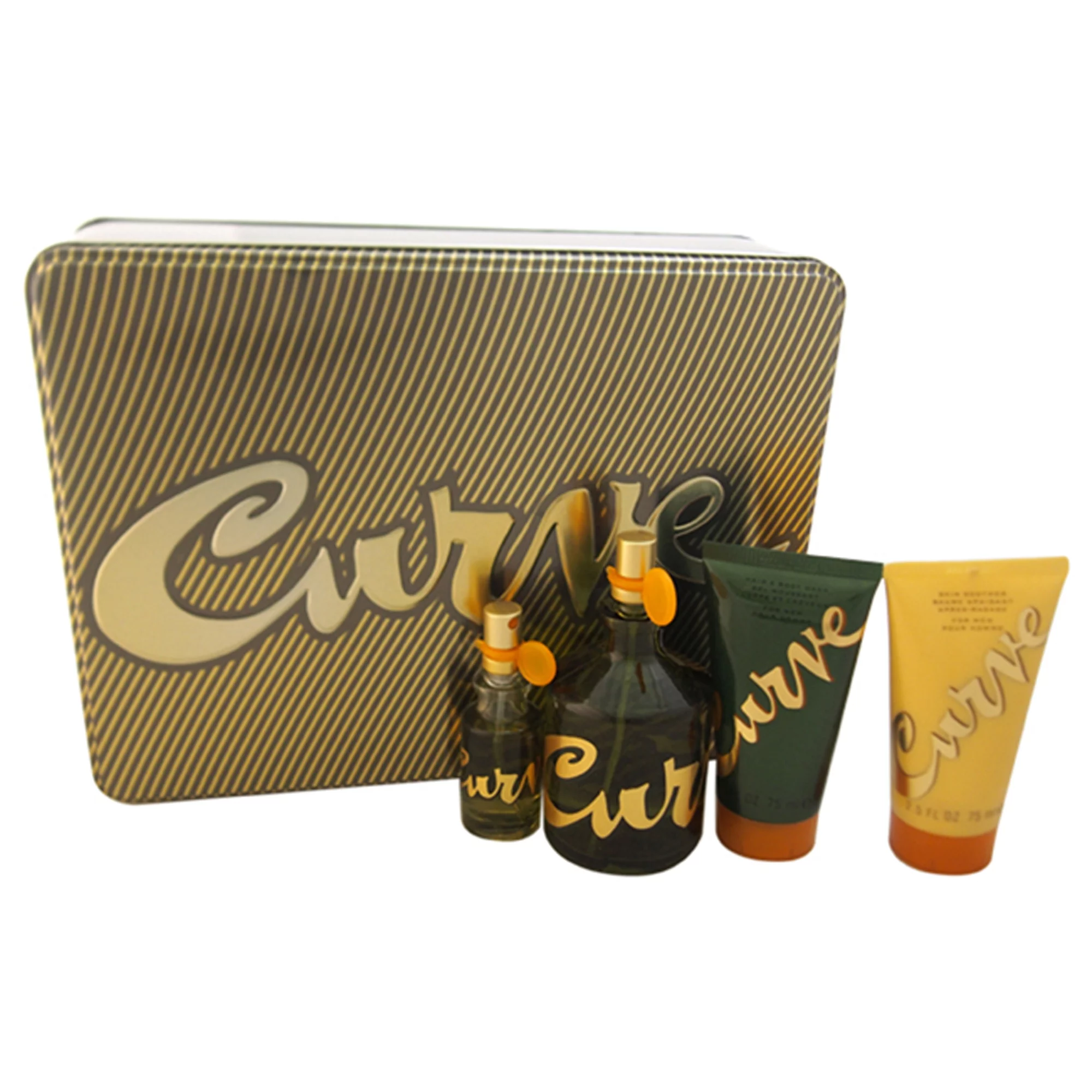 Liz Claiborne Curve , 4 Pc Gift Set 4.2oz Cologne Spray, 15ml Cologne Travel Spray, 2.5oz Skin Soother, 2.5oz Hair and Body Wash