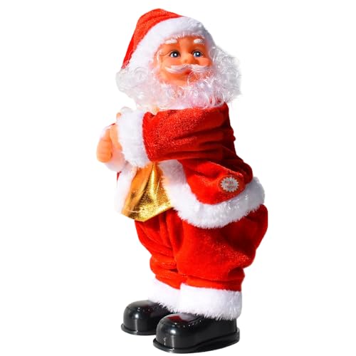 Shaking Hip Music Santa, Twerking Santa Claus Animated Christmas Singing Toy, Figurine Home Ornament Decorations, Singing and Dancing Christmas Toys for Birthday Gift (B)