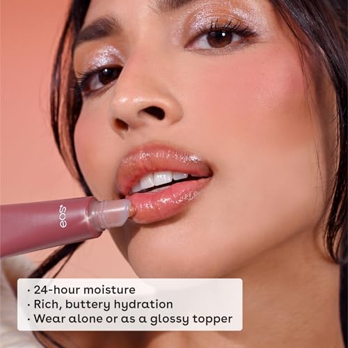 eos Holiday 24H Moisture Mini Super Balm Set, Sugar Plum Spritz, Candy Cane Swirl, Iced Sugar Cookie, Limited Edition Lip Care, Stocking Stuffers, 0.24 fl oz, 3-pack