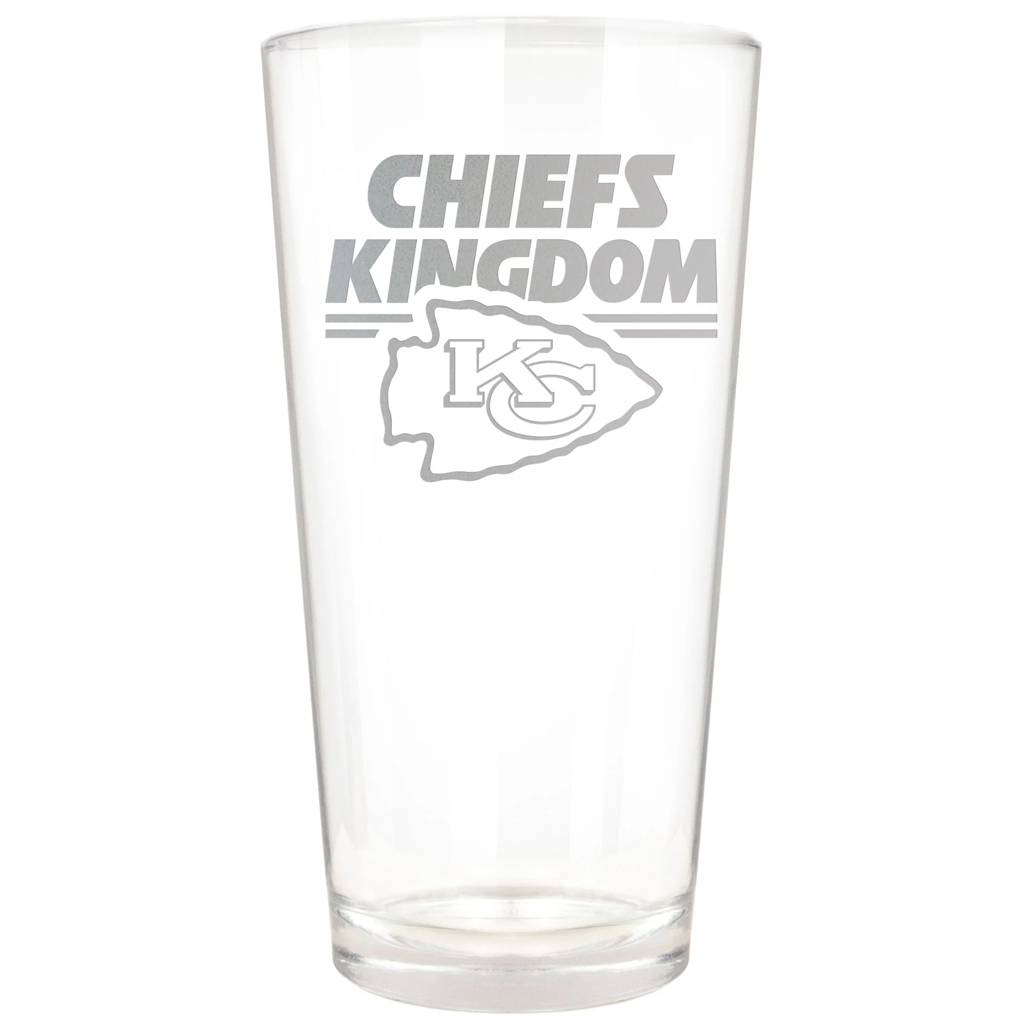 Kansas City Chiefs Etched 16oz. Rally Cry Pint Glass